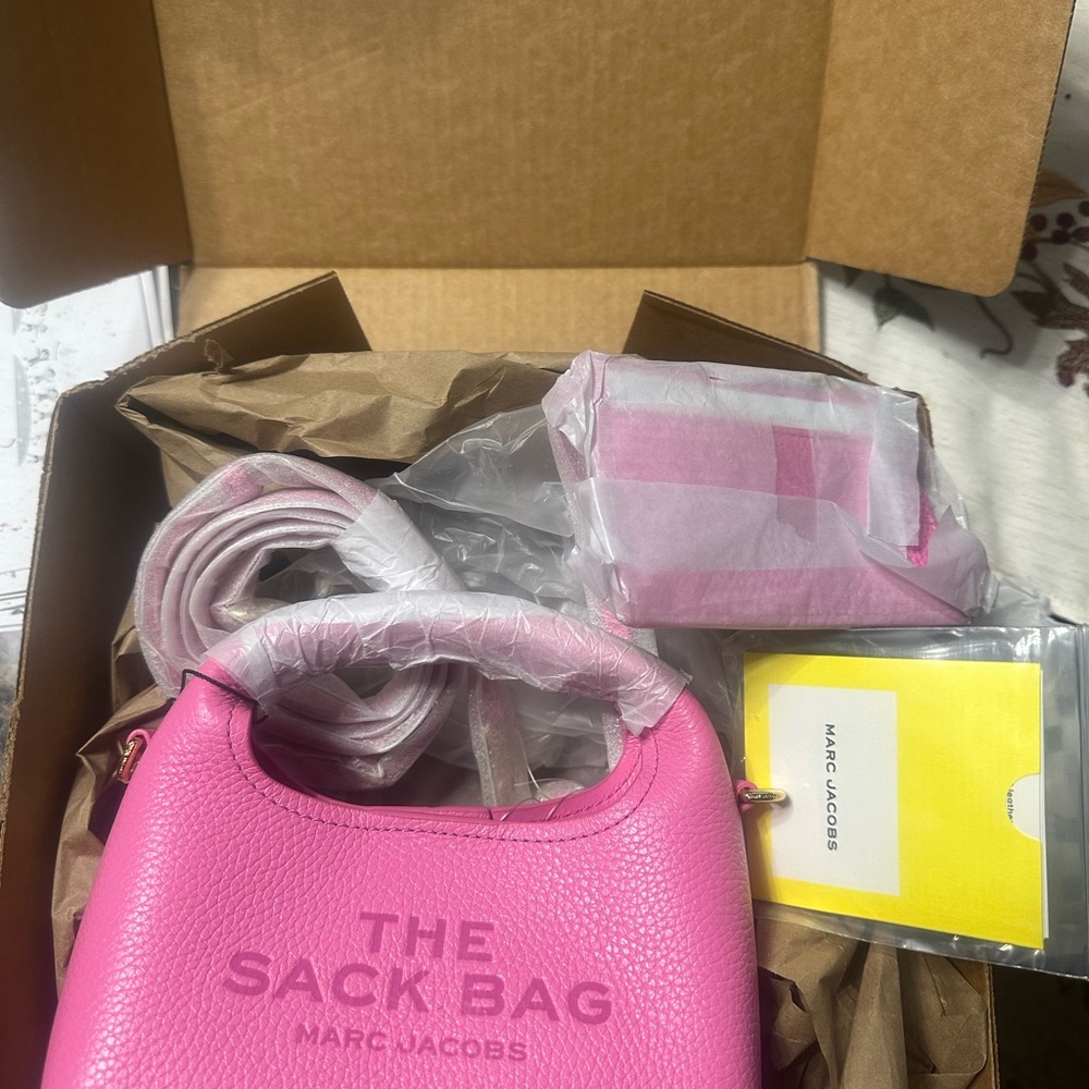 Marc Jacobs Vibrant Pink Mini Sack Bag